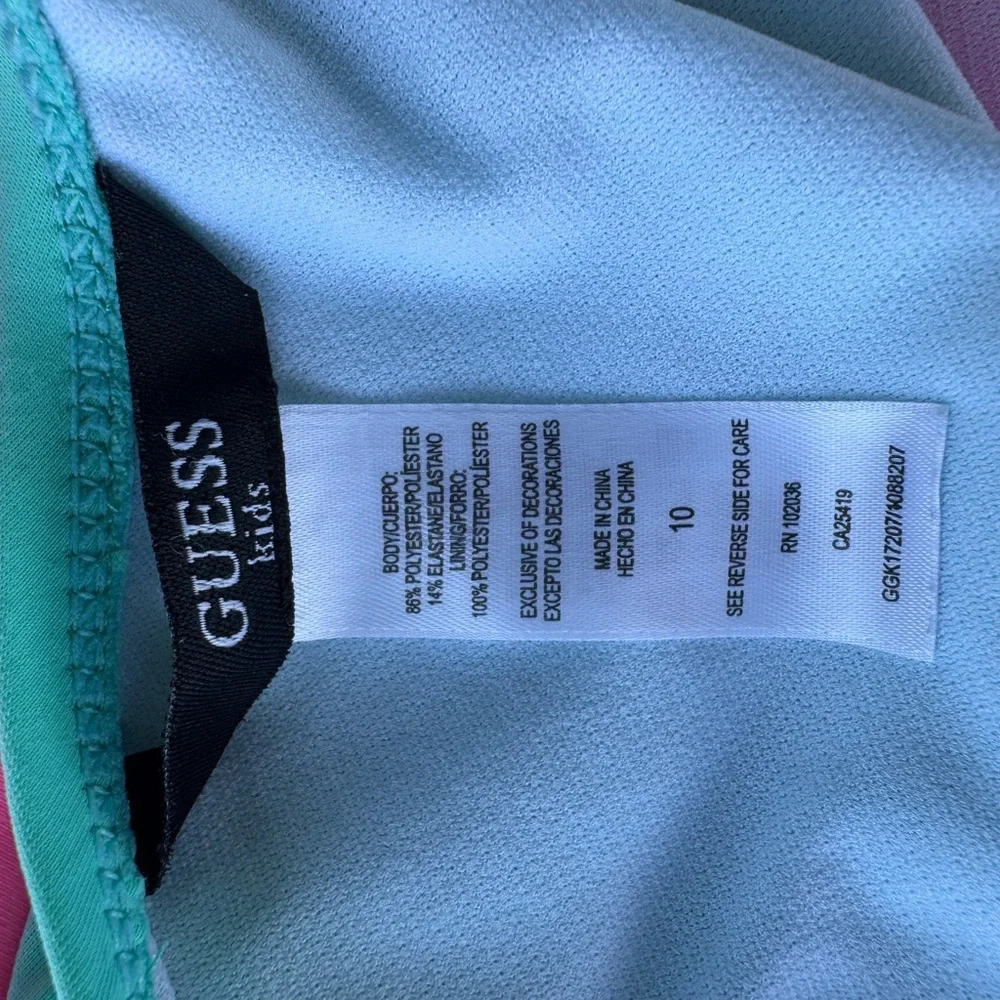 Guess Kids Aqua and Pink Swimsuit